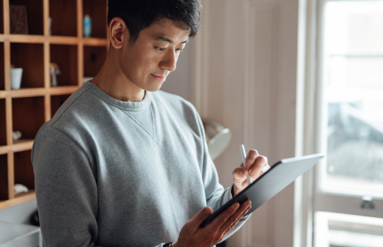 Customer enjoying Rebel's Wi-Fi that actually works from his home office